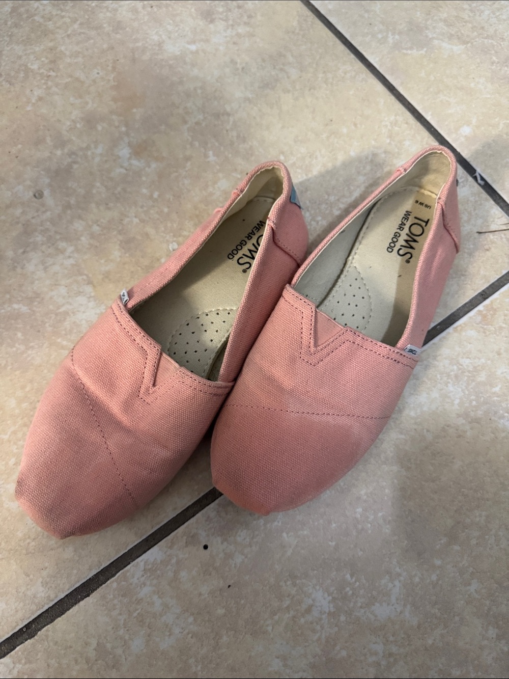 Toms Slip-On Flats in Dusty Rose Canvas
